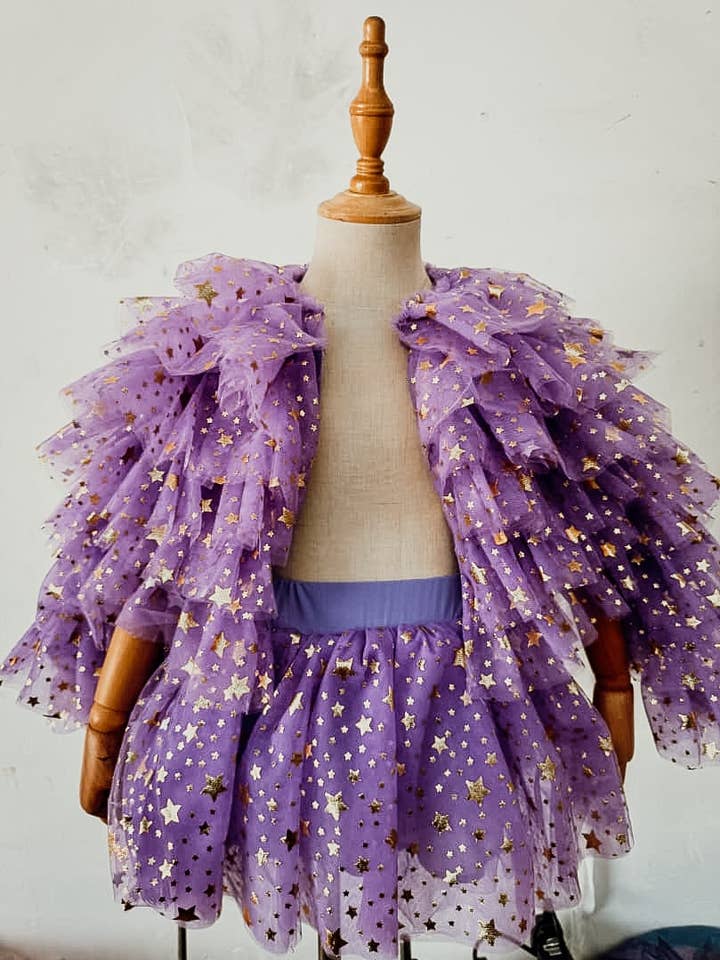 Purple star tutu skort for wholesale by Fancy Shmancy Baby