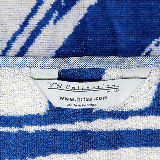 VW Collection by BRISA - Venta al por mayor Toallas de playa - Toalla grande de algodón para baño y sauna VW T1 Bus, a rayas/BL