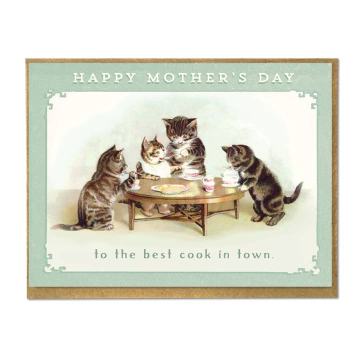 Buona festa della mamma al miglior cuoco della città; gatti vintage per la vendita all'ingrosso da parte di A Zillion Dollars