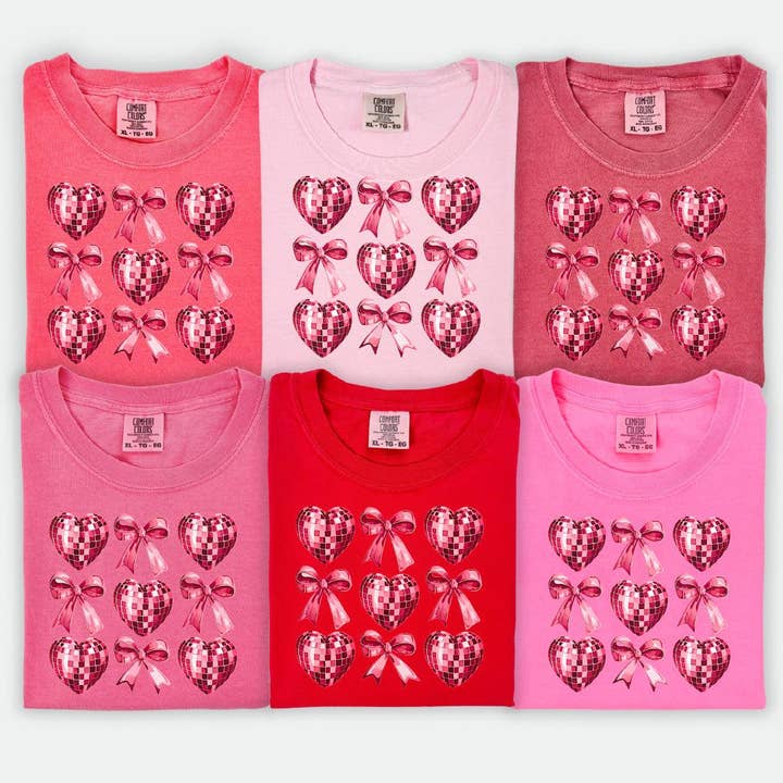 Nashville Design House - Wholesale Sublimation Transfer - Coquette Style Bows and Hearts Valentine’s DTF Transfer 6