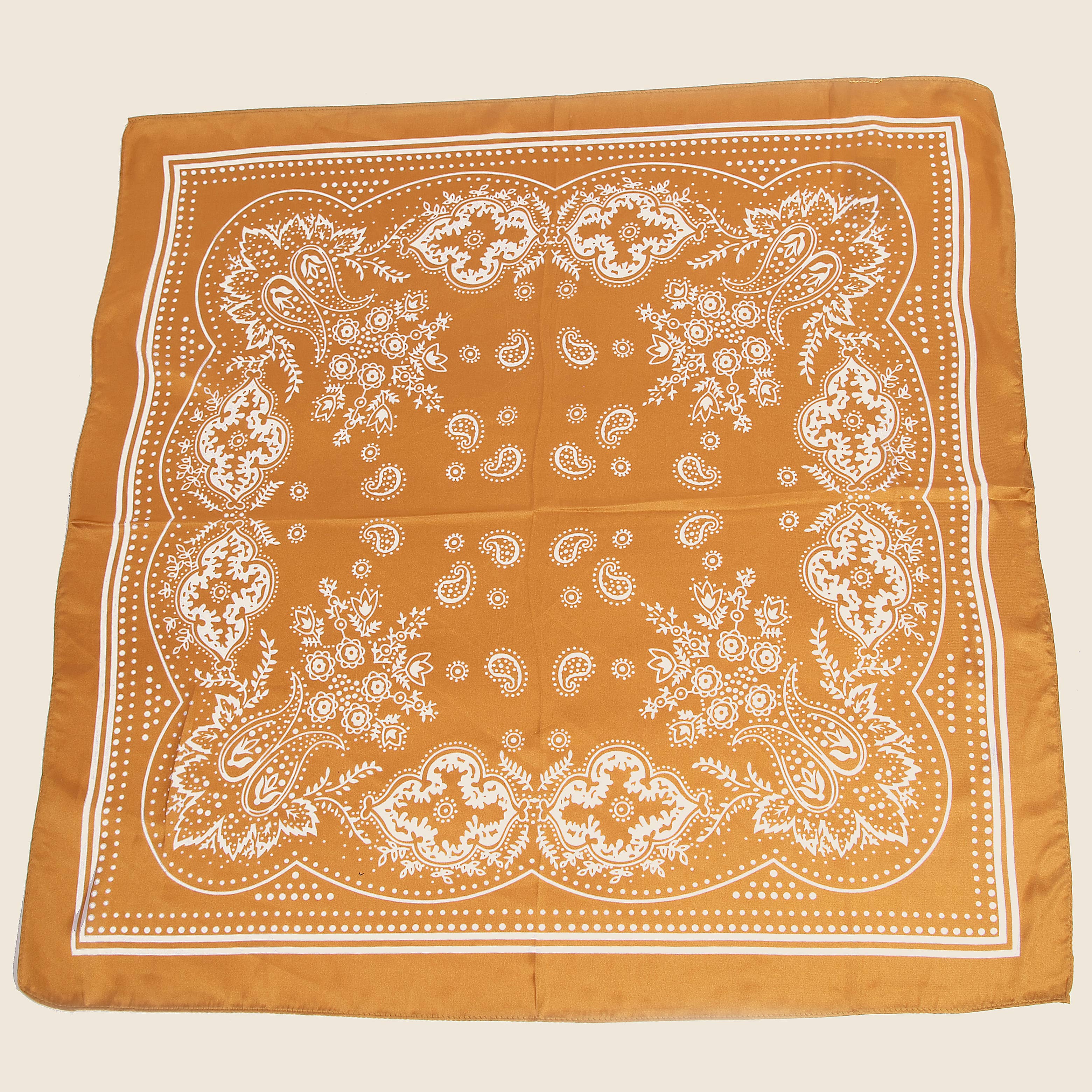 Anarchy Street - Wholesale Scarf - Women's - Light Paisley Design Square Bandana Scarf4