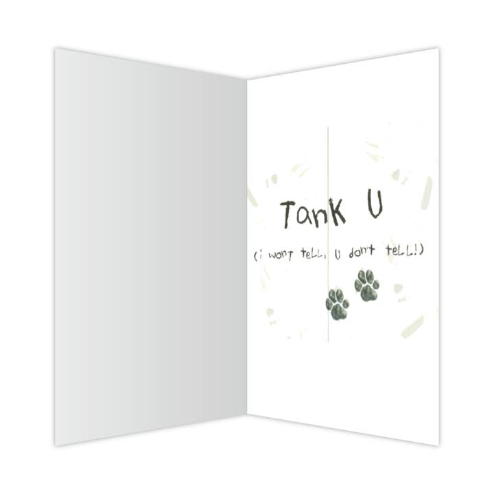 Dog Speak - Wholesale Thank You Card - Pet Sitter - Instructions 2 mi dog sitter...2