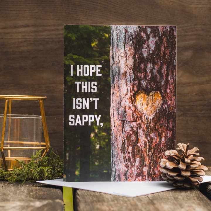 Cardstalked - Wholesale Valentine's Day Card - Sappy Tent Camping Pop-Up Anniversary Card-Cute Valentine's