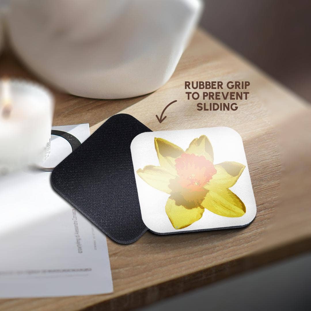 3dRose – Großhandel Untersetzer – 3dRose, Frühlings-Narzissen-Vektor isoliert, Untersetzer10