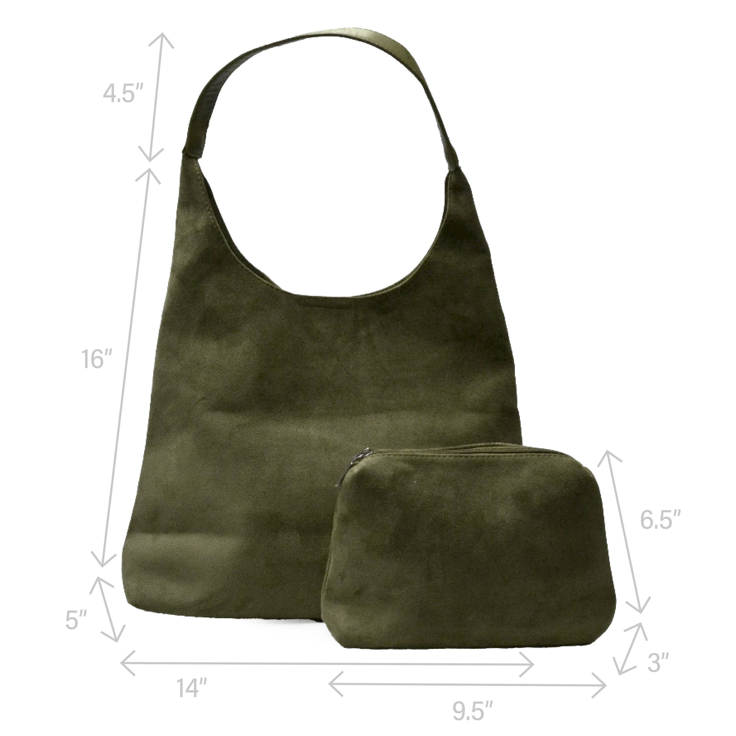 Calla Products - Wholesale Shoulder Bag - Women's - NEW! Suede Hobo Shoulder Bag with Bonus Zip Pouch, 3 Colors2
