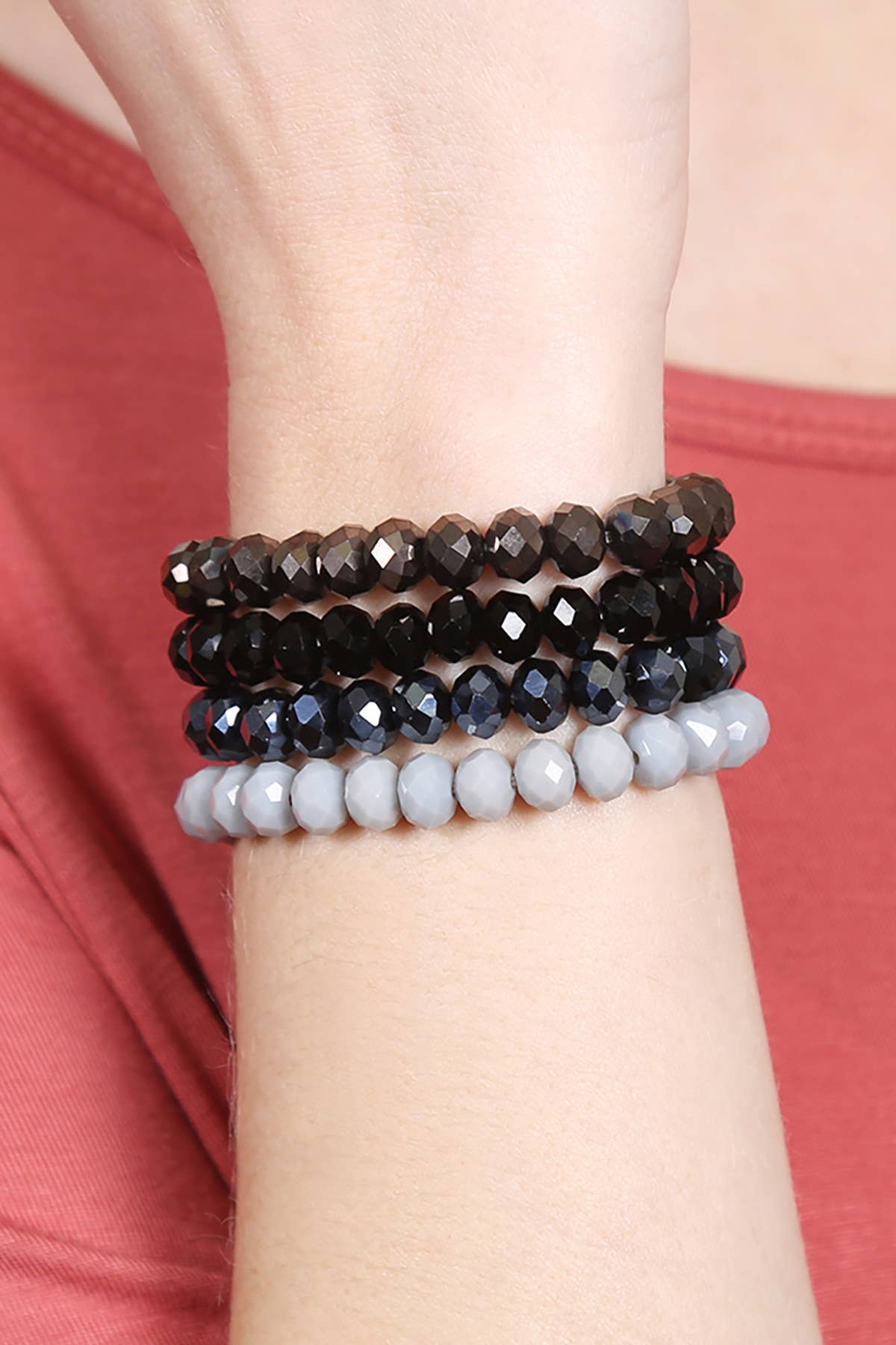 Love and Repeat - Vente Bracelet de perles - BRACELET EXTENSIBLE QUATRE LIGNES DE PERLES DE CRISTAL15