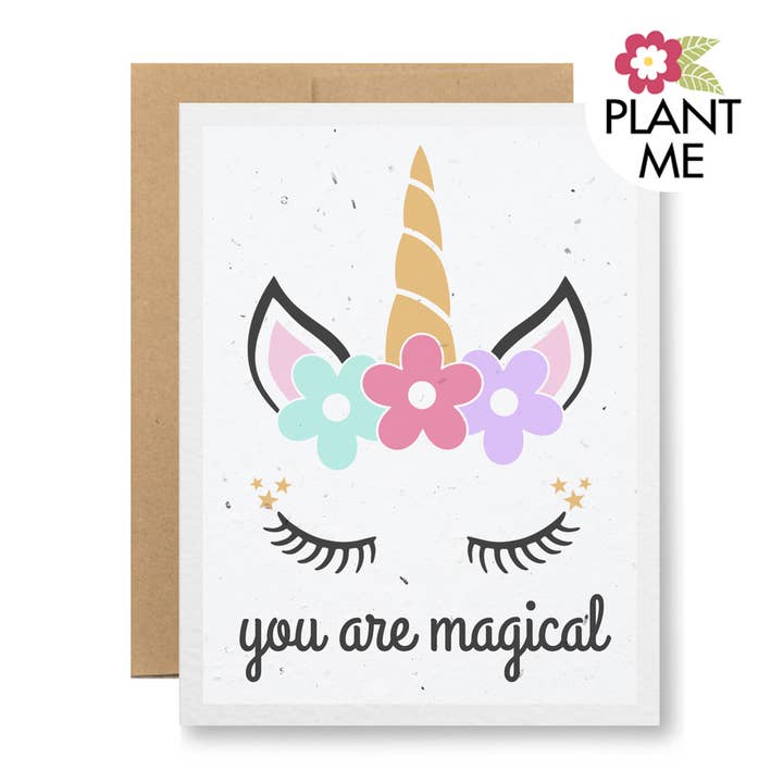 Plantable Seed Paper Greeting Card - You are Magical for wholesale by Seedy Cards