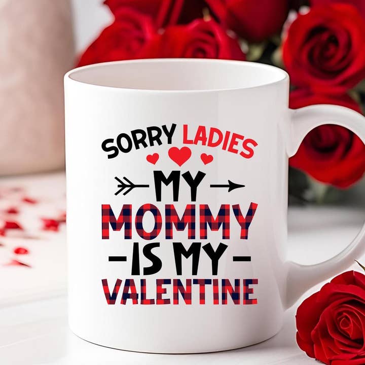 Mommy Valentine Mug and Mommy and Me Gift Set for wholesale by Embroidery by BUBE