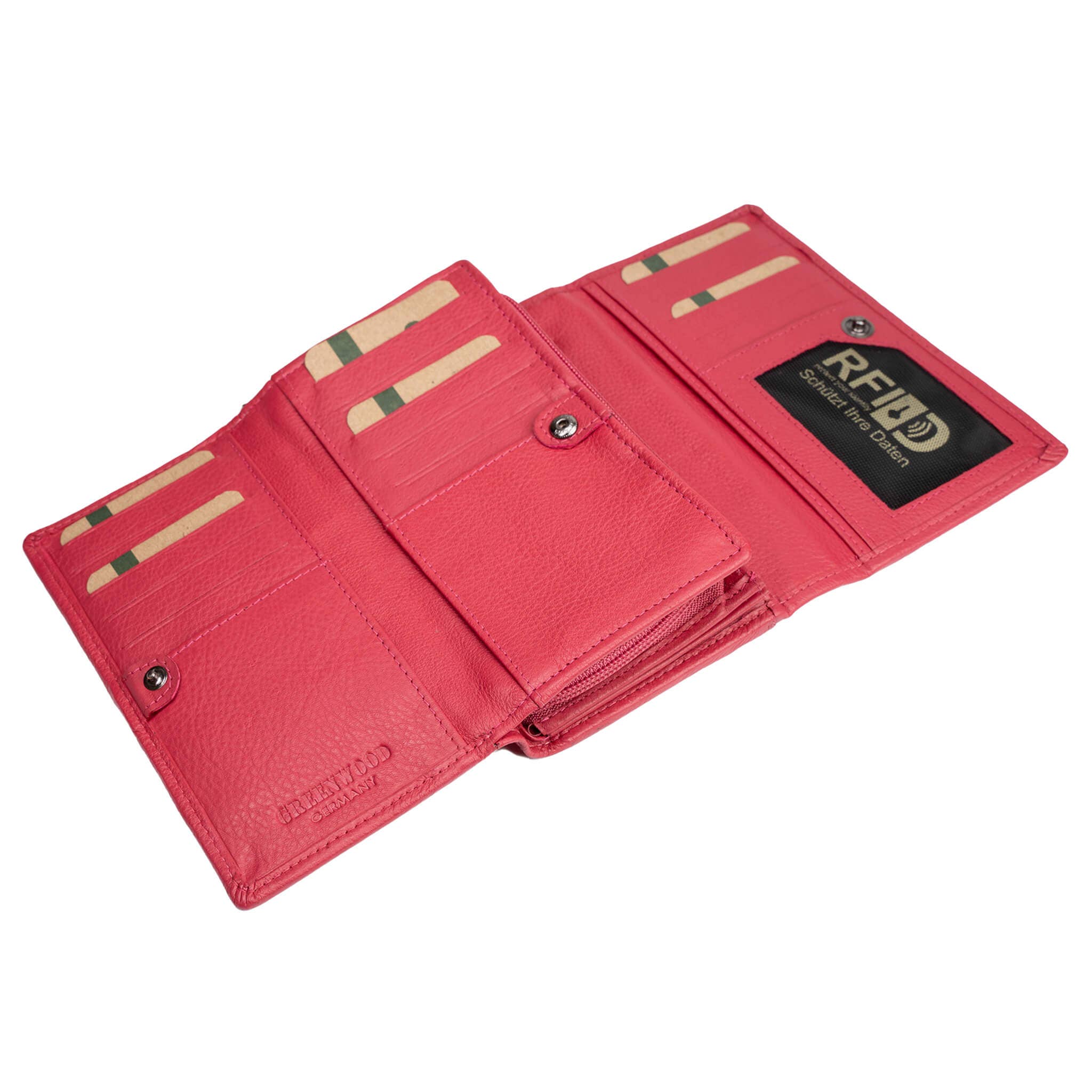 Greenwood - Wholesale Wallet - Women's - Yuki Large Wallet Women Leather Red RFID Protection18