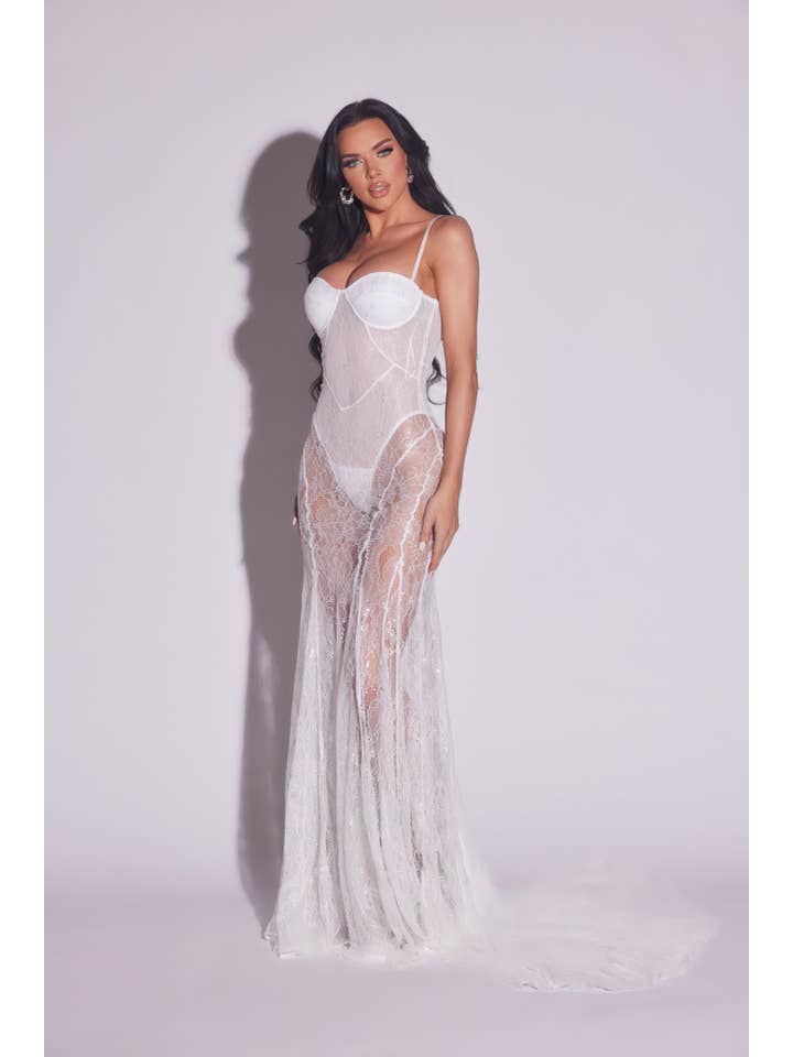 WFFS - Wholesale Gown - Women's - Lace Maxi Formal Dress