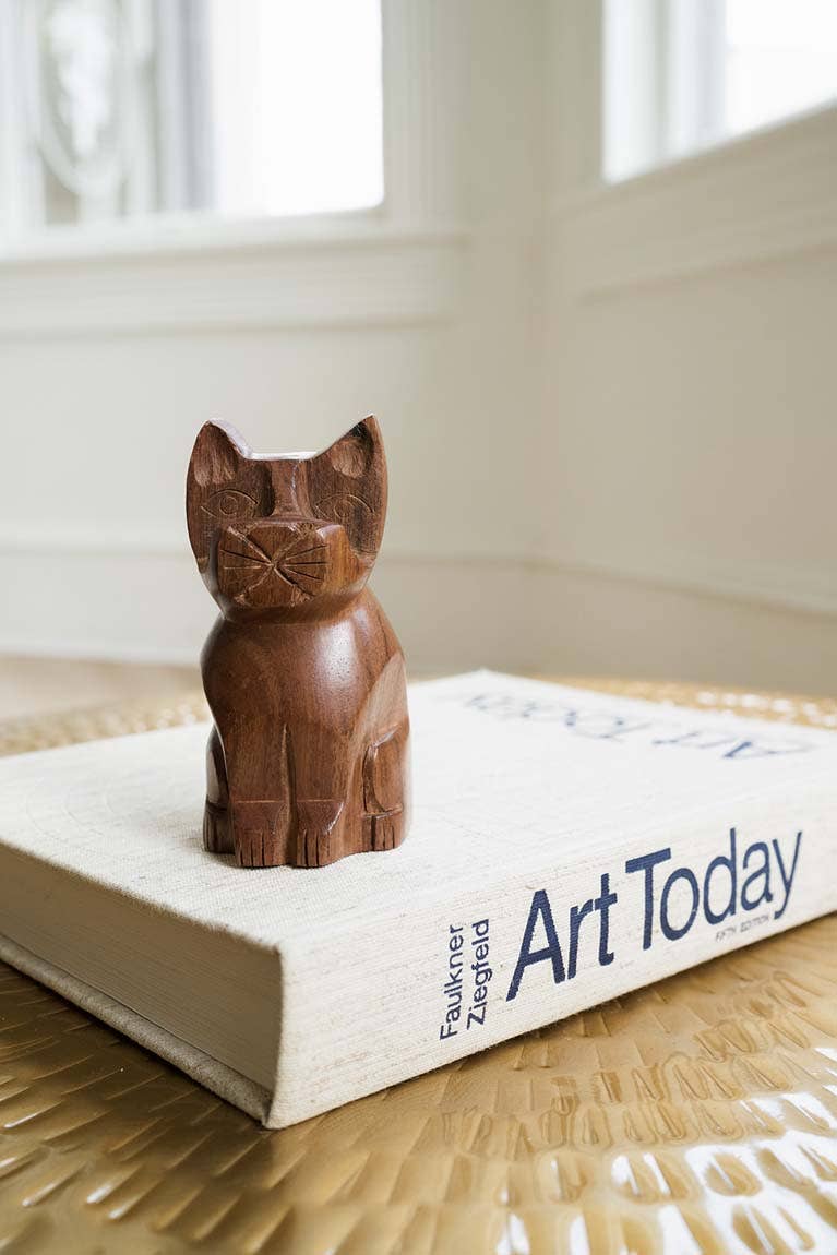 Matr Boomie Fair Trade - Wholesale Eyewear Cases & Holders - Unisex - Cat Eyeglass Holder Stand - Hand Carved Wood4