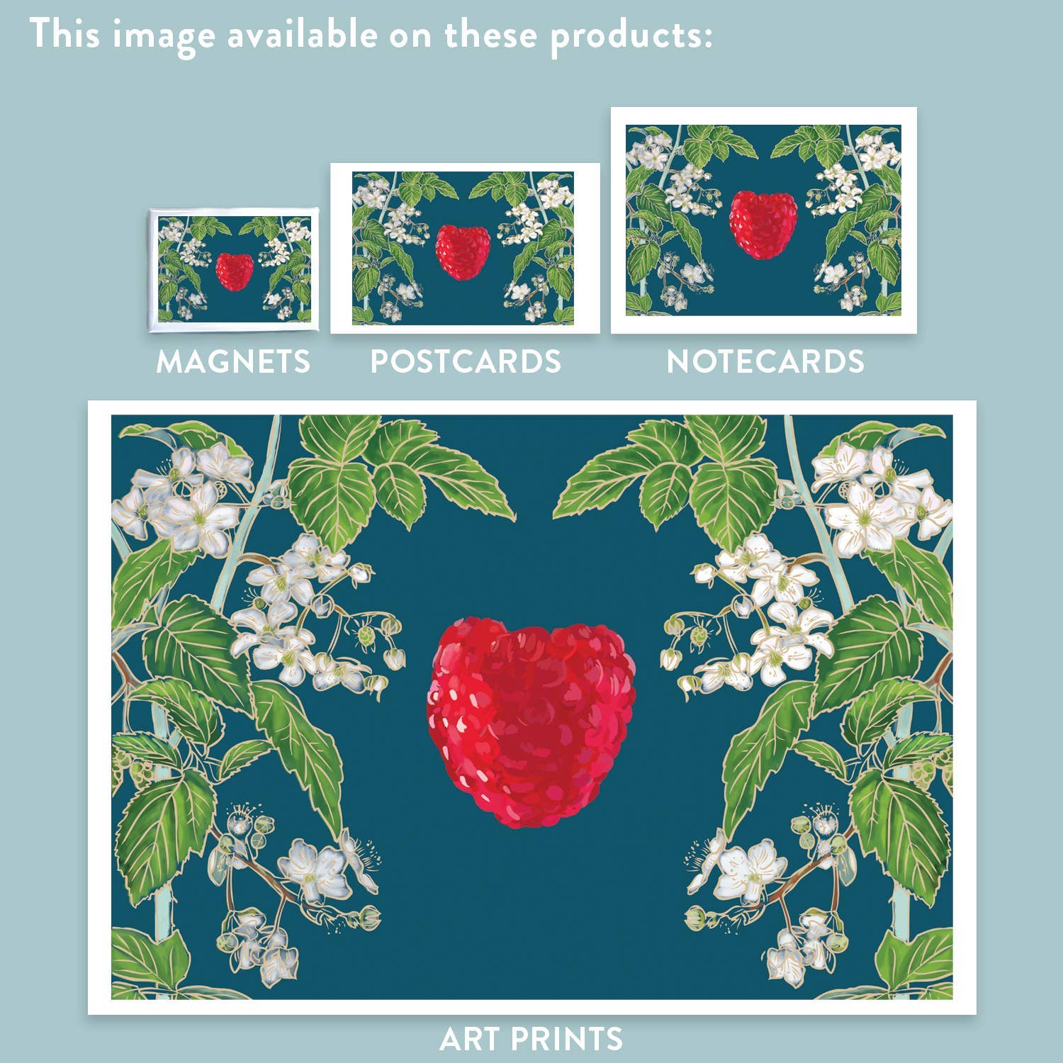 Rigel Paper – wholesale Everyday greeting card – RFM-433 Raspberry & Flower Greeting Card1