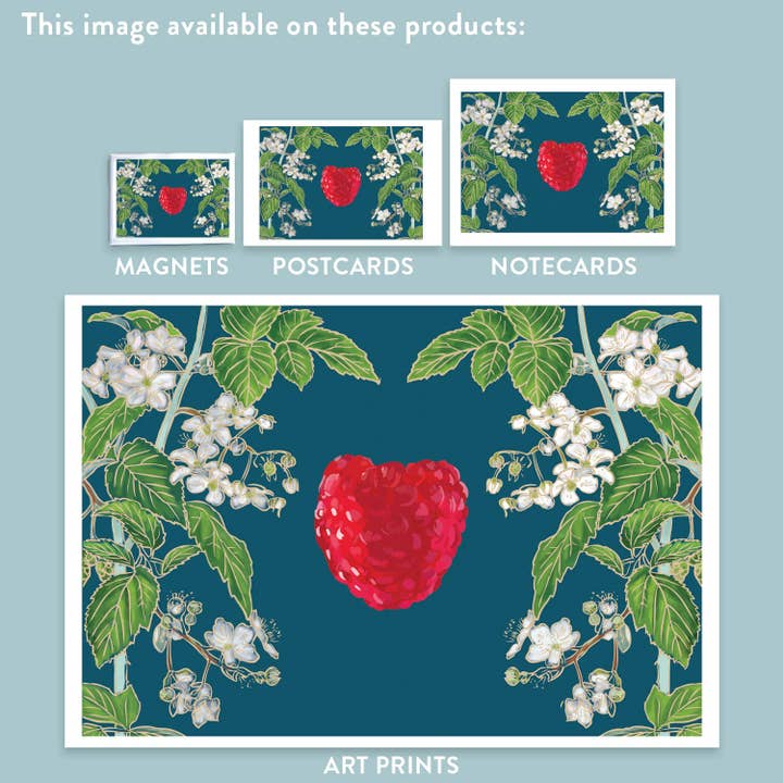 Rigel Paper – wholesale Everyday greeting card – RFM-433 Raspberry & Flower Greeting Card1