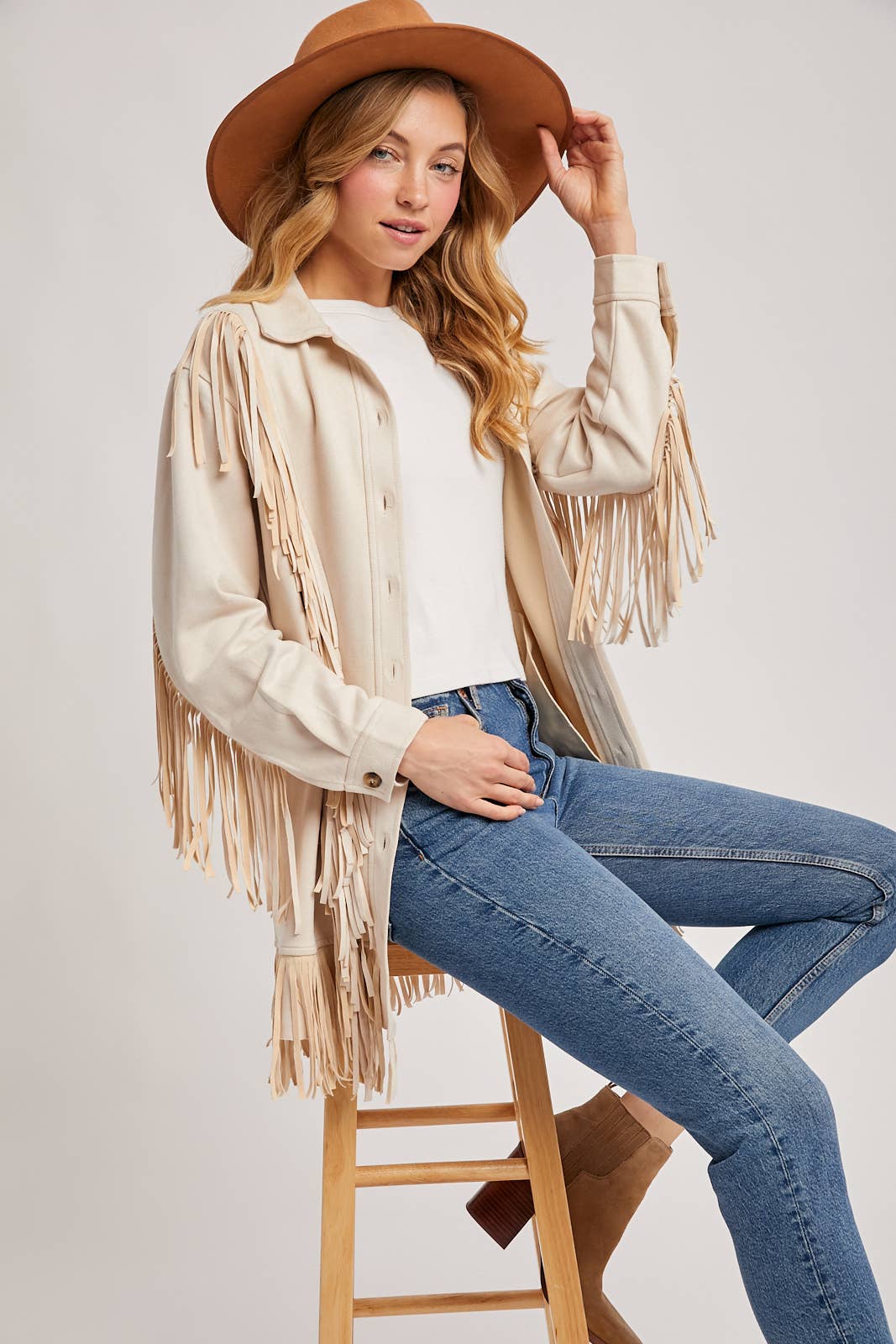 Bluivy - Wholesale Jacket - Women's - VEGAN SUEDE FRINGED JACKET18