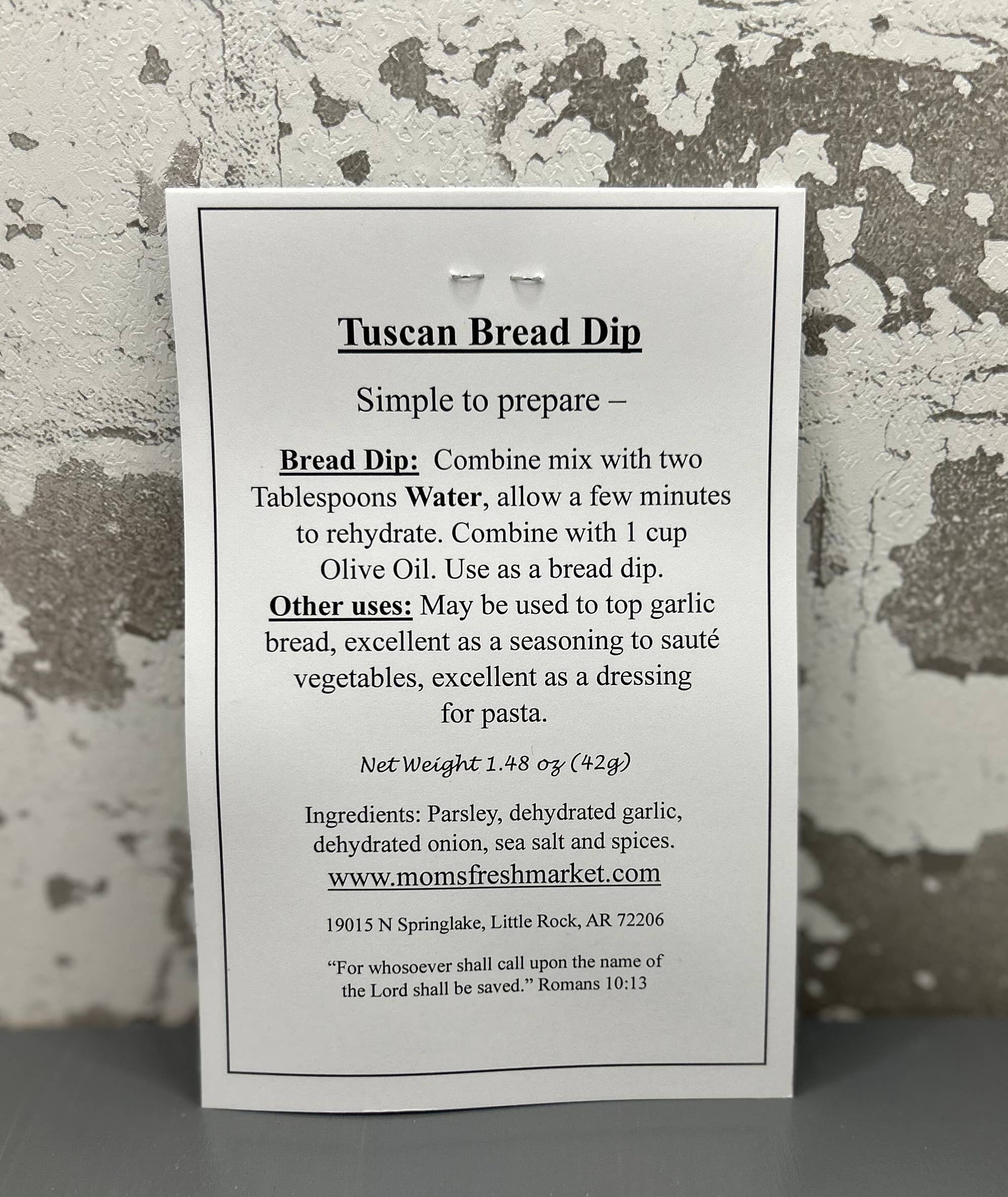 Mom's Market LLC – wholesale Dip – Tuscan Bread Dip1