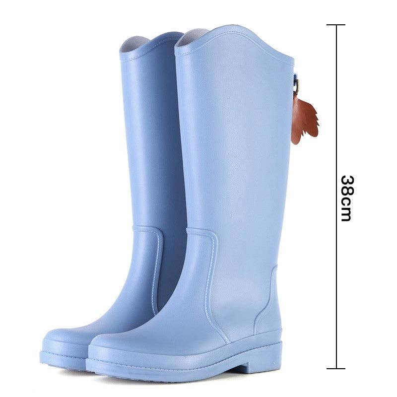 Mirazshoes WholeSale - Wholesale Rain Boots - Women's - Multicolor Solid Color Irregular High Rubber Rain Boots6