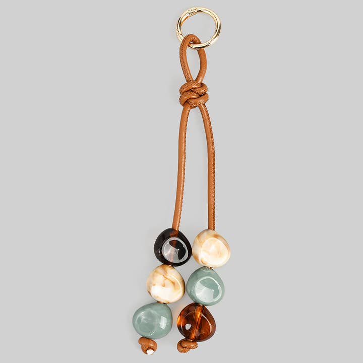 ACRYLIC RESIN STONE BAG CHARM KEYCHAIN for wholesale by Girly