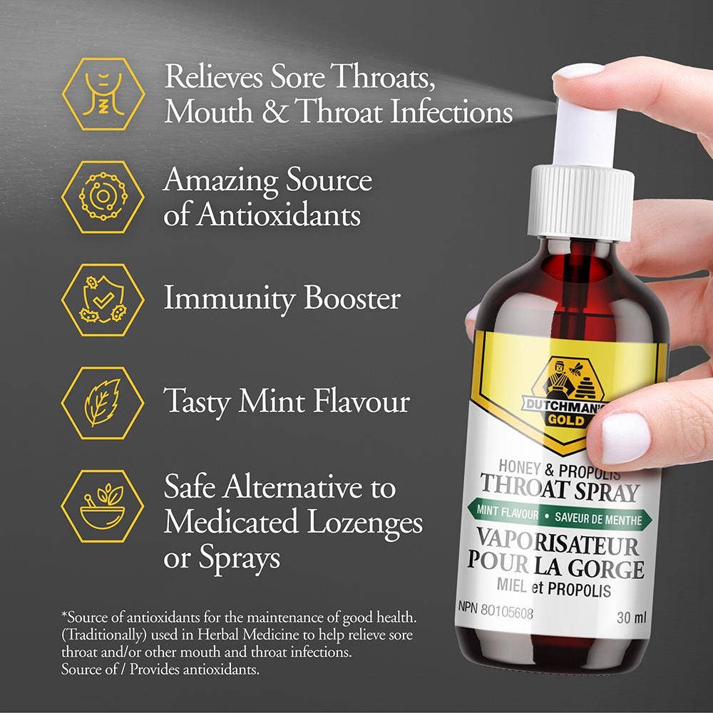 Dutchman's Gold - Wholesale Oral Supplement/Vitamin - Propolis Throat Spray - Honey & Propolis3