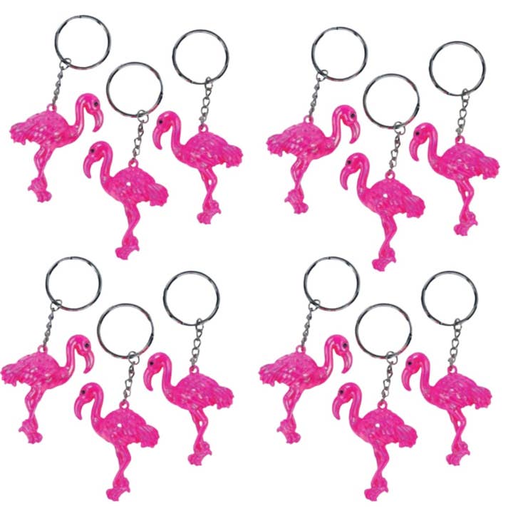 Jouets Douillets Chaleureux Porte-clés Flamant Rose 12 Paquets pour la vente par Warm Fuzzy Toys