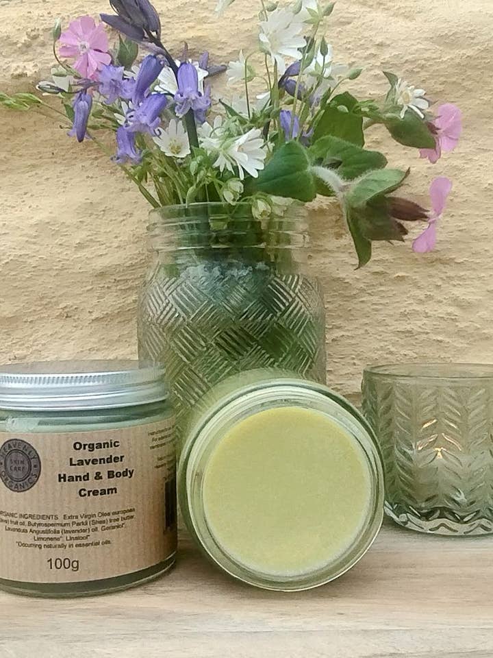 Organic Lavender Hand & Body Cream for wholesale by Heavenly Organics Skin Care