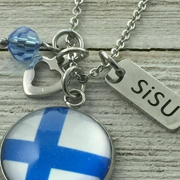 Be Inspired UP - Wholesale Pendant/Charm Necklace - Finnish Flag Pendant5