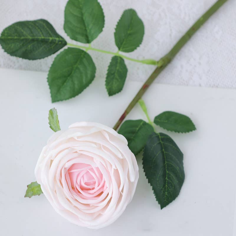 Sweet Home Deco – Engroshandel Kunstige blomster – 17" høj kunstig 'Real Touch' rosenkvist, engelsk kålrose1