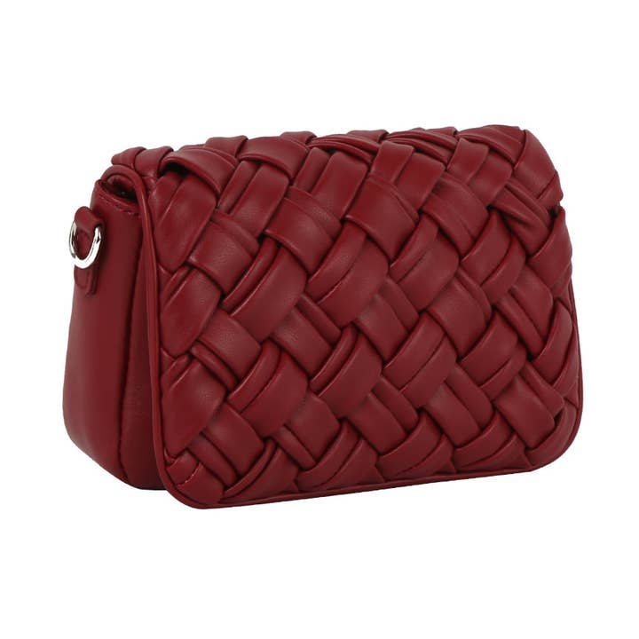 Bolsa de ombro com aba tecida por atacado de Handbag Factory Corp