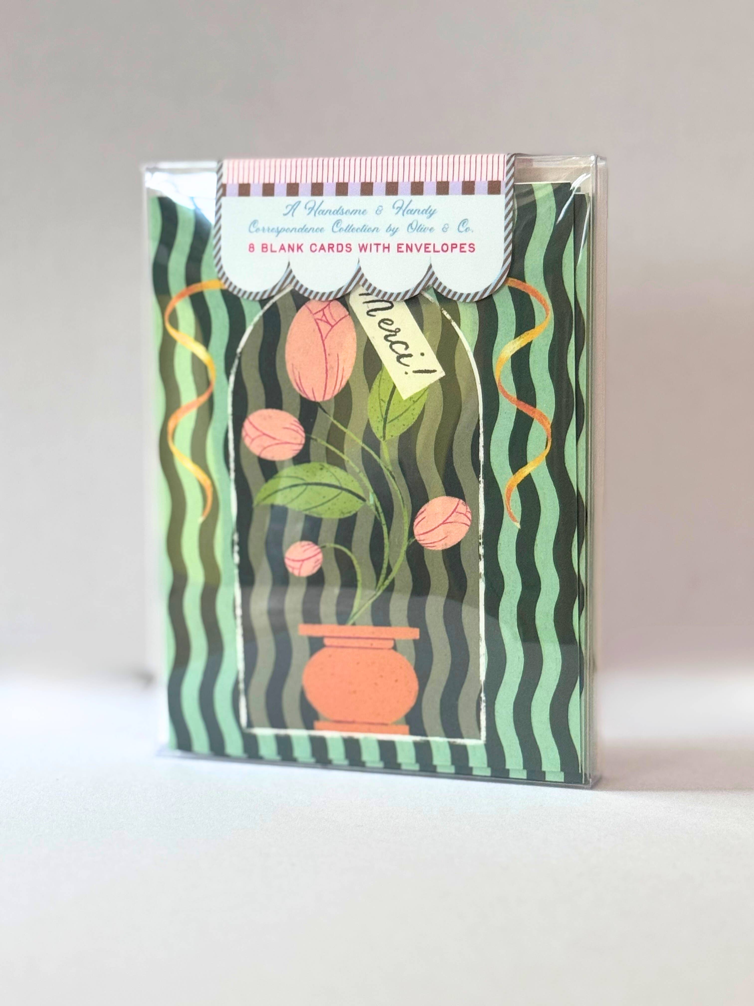 Olive & Company - Wholesale Thank You Card - Merci Flower2