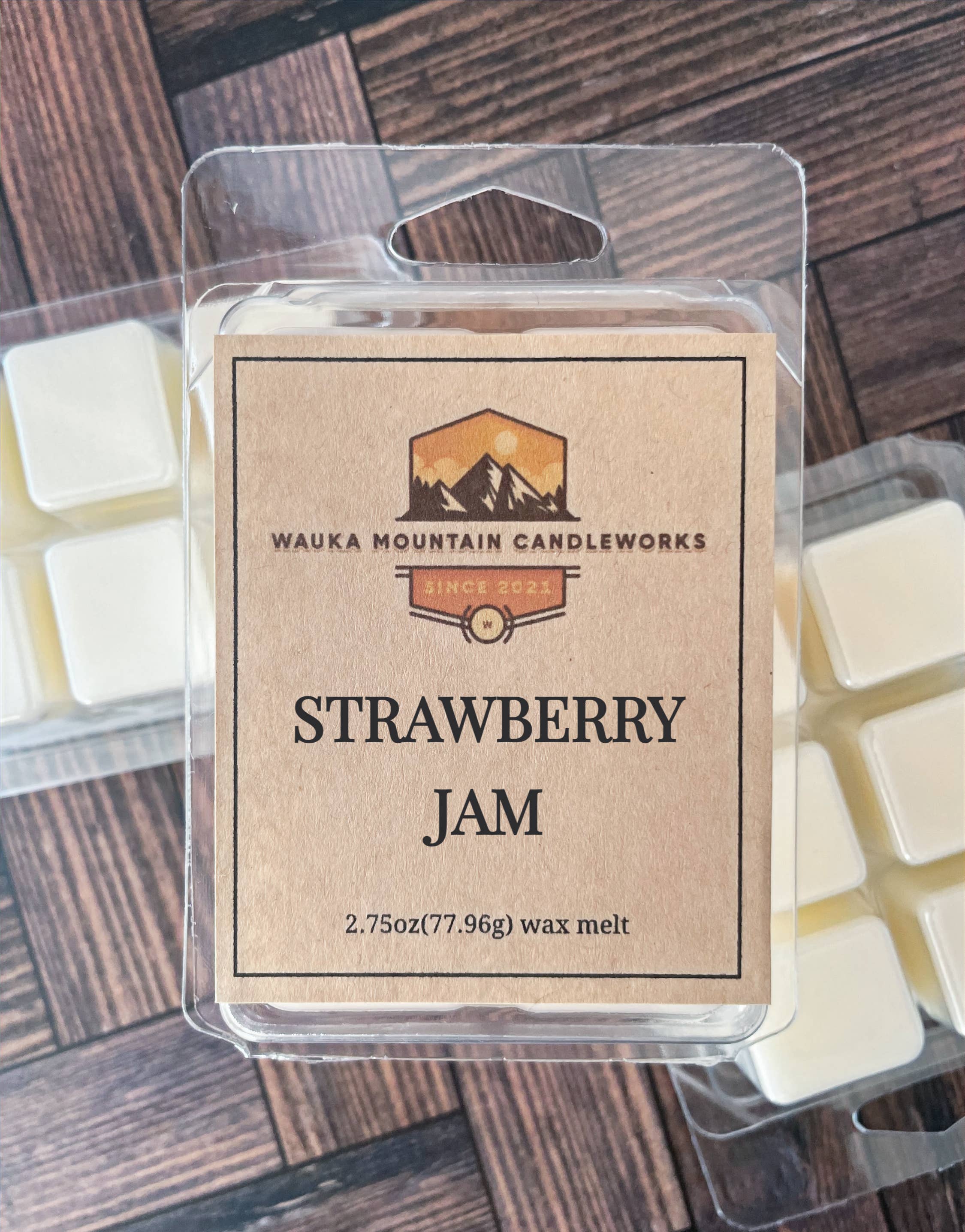 Wauka Mountain Candleworks - Wholesale Jar/Filled Candle - Strawberry Jam Mason Jar Candle - Wax Melt3