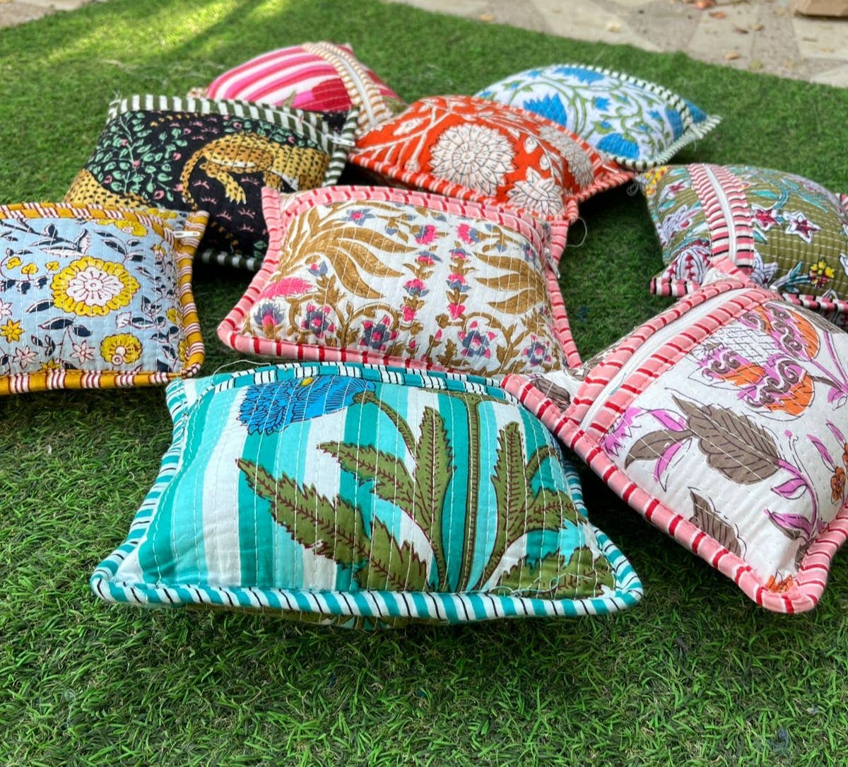 Bhawana Handicrafts - Wholesale Pouch - Women's - 5 Pieces clutch wallet keychain bag , quilted zipper pouch2