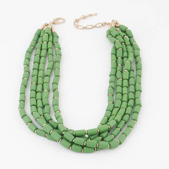 3AM BY H&D ACCESSORIES - Wholesale Beaded/Pearl Necklace - Multi Tube Beaded Necklace2