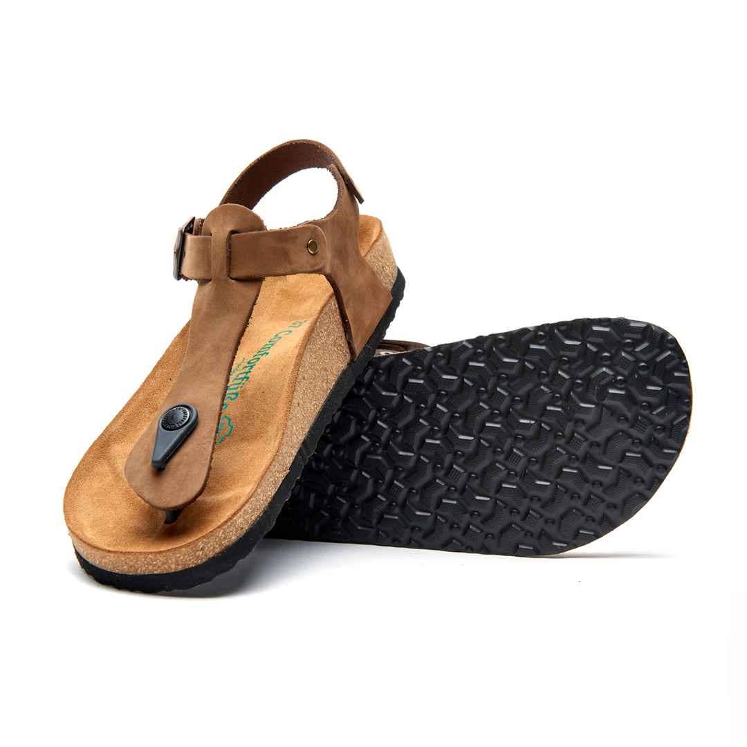 Comfortfusse - Wholesale Sandals - Women's - Gerda - Genuine Leather Orthopedic Flat Sandals5