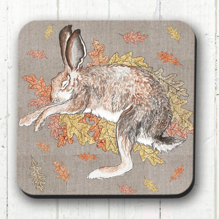Sous-verre à boissons rustique Hare pour la vente par Wild Whiskers