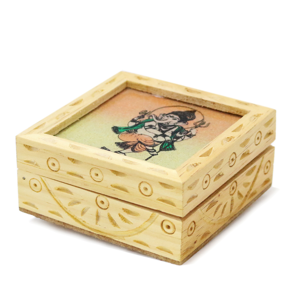 Keeraft – wholesale Decorative box – Handcrafted Wooden Gemstone Design0