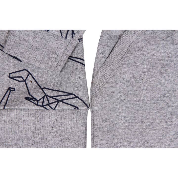 Gray Heather Dax 2 Piece Printed Dinosaur Set Baby for wholesale on Faire2