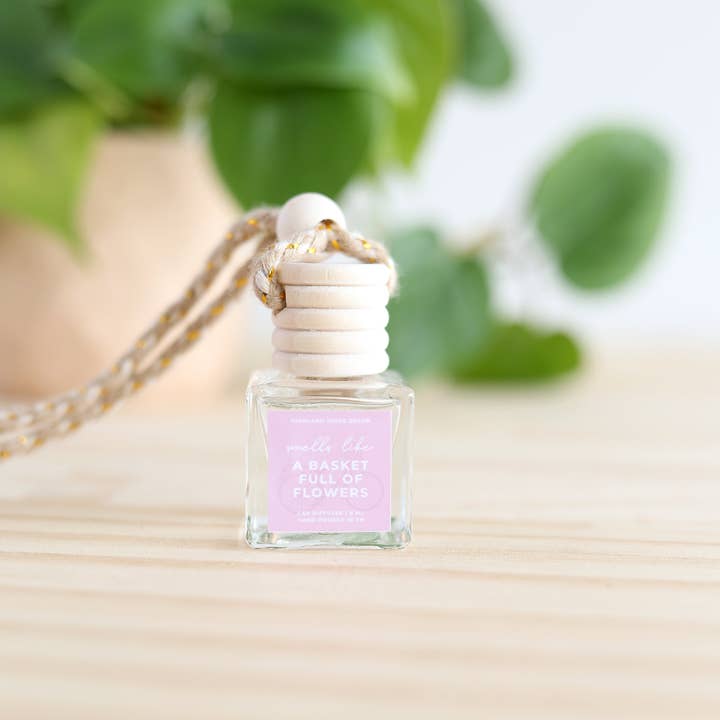 Highland Ridge | Handmade Home Decor – wholesale Car Freshener - Unisex – A Basket Full of Flowers Car Diffuser0