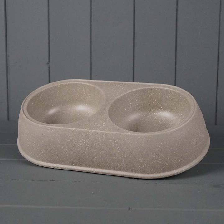 Large Duo Pet Bowl Made With Straw for wholesale by Satchville