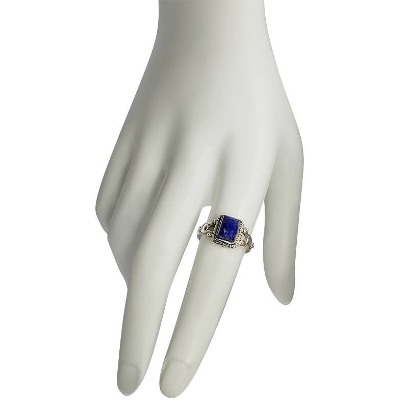 Amberman – wholesale Cocktail/statement ring – Lapis Sterling Silver Ring2