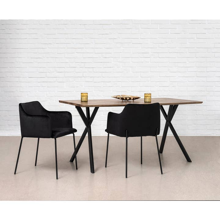 Gdeco - Wholesale Side Table - Industrial Dining Table. Black Metal Legs And Wooden Cover1
