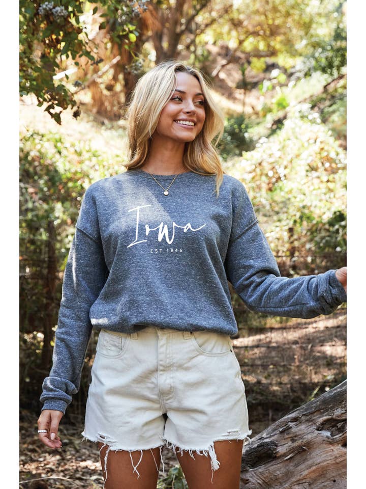 OAT COLLECTIVE - Wholesale Graphic Sweatshirt - Women's - IOWA EST. 1846 Graphic Sweatshirt