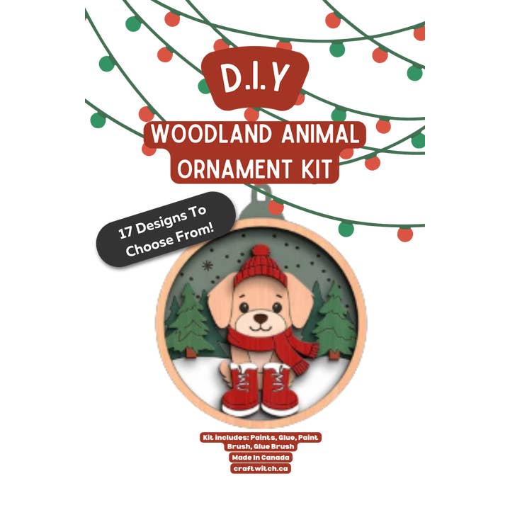 The Craft Witch - Wholesale Ornament - Golden Retriever Winter Wonderland Ornament Kit