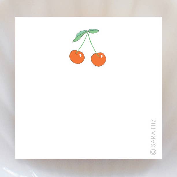 Cherries Notelets for wholesale by Sara Fitz