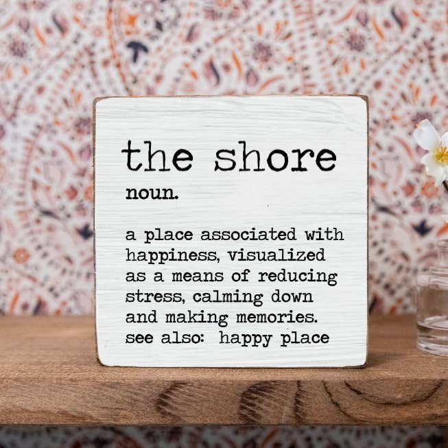 Rustic Marlin - Wholesale Desk/Tabletop Sign - Personalized Your Happy Place Definition Decorative Wooden Block2