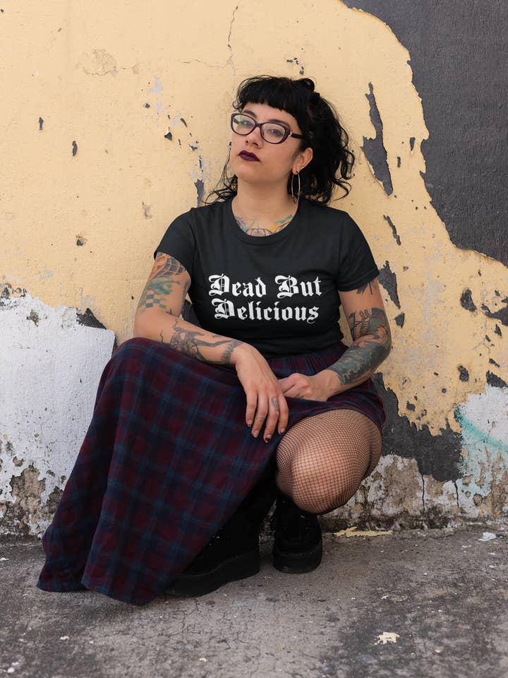 Goth Alt Shirt, Dead But Delicious for wholesale by Wickedly Divine Shop