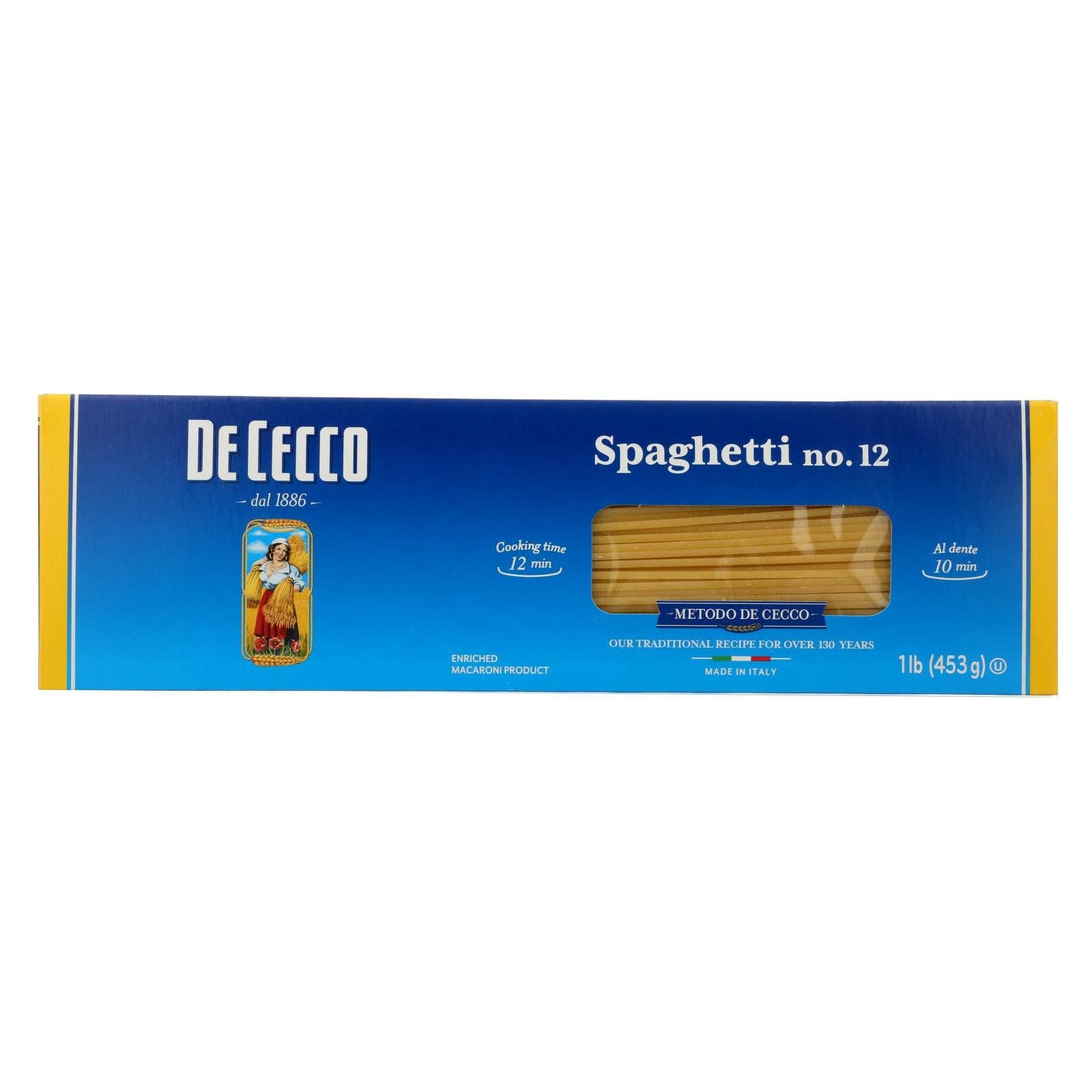 Ware Spark - Wholesale Pasta - De Cecco Pasta - Spaghetti Pasta - Case Of 20 - 16 Oz.0