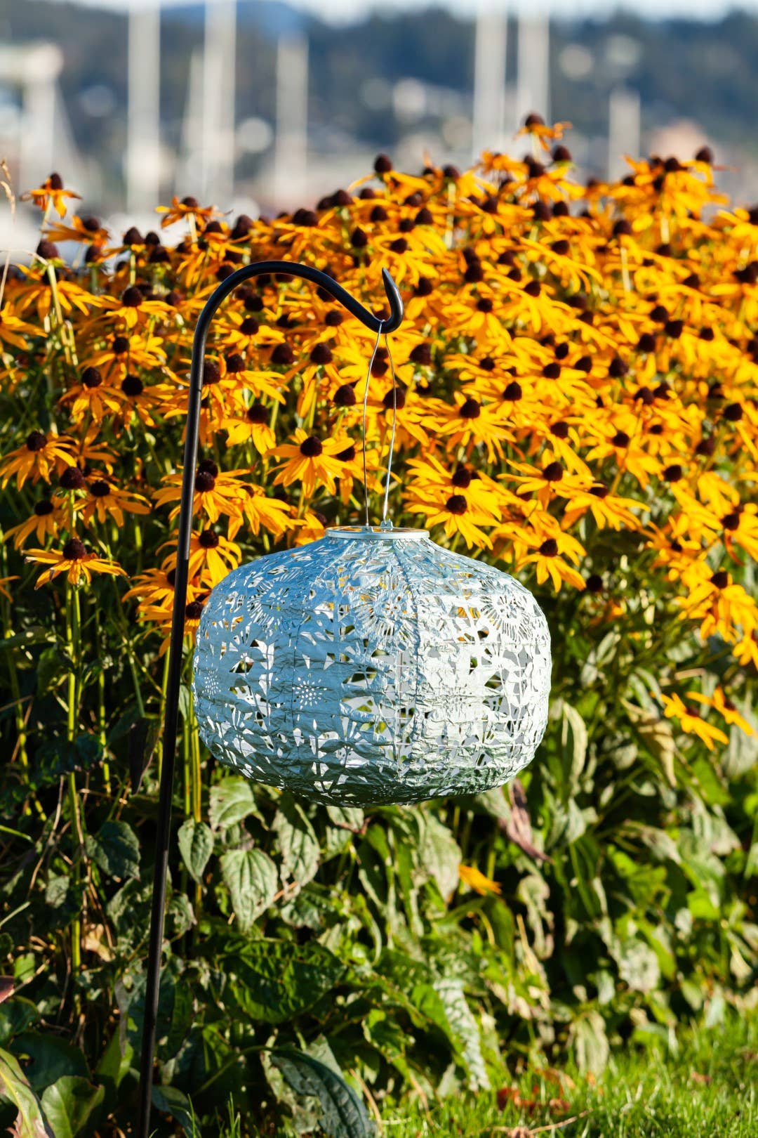 Allsop Home & Garden - Wholesale Outdoor/Lawn Light - Stella Square Sunflower 11" Solar Lantern - Sage17