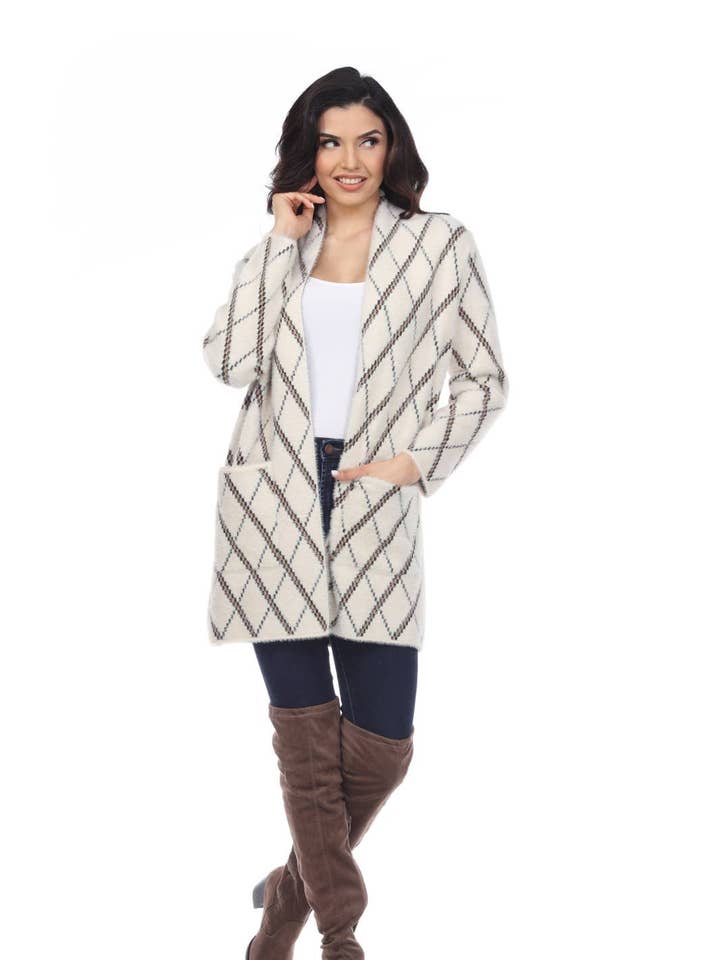 Women Knit Front Open Coat (KU6696) for wholesale by Kamana