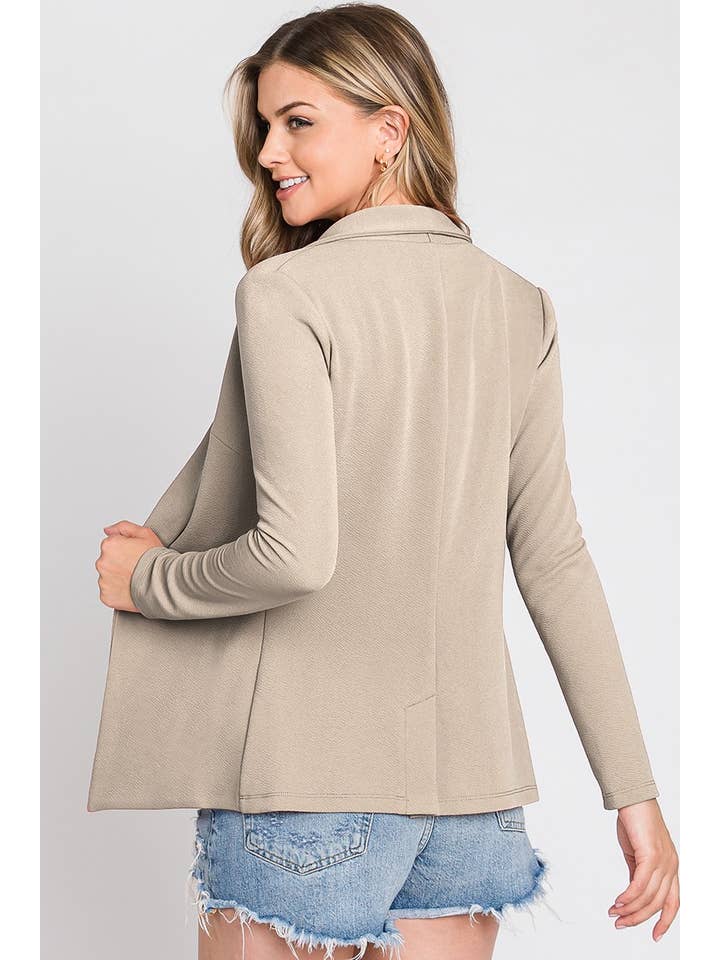 NINEXIS - Wholesale Blazer - Women's - CWOBL093_LONG SLEEVE TAILORED WITH A DRAPED BLAZER6