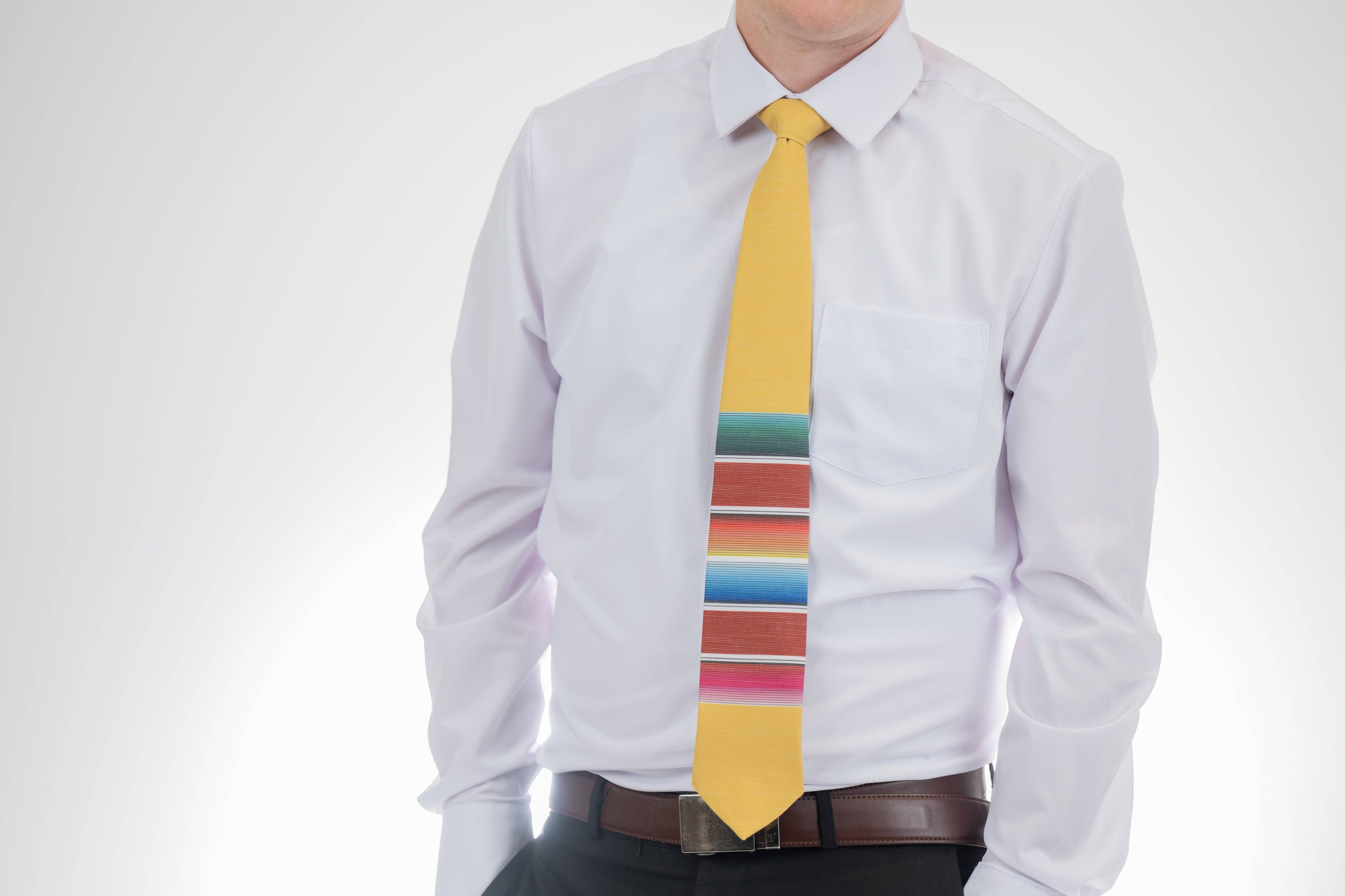 Bombora Ties - Wholesale Necktie - Men's - Mexican Blanket (yellow)2