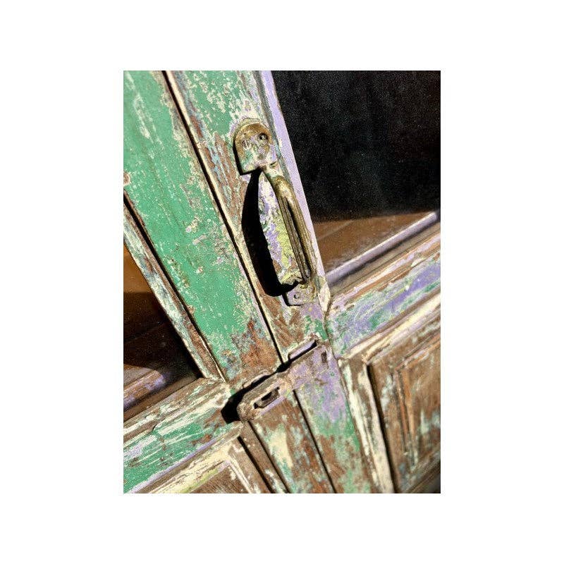 Paloma Black (Casa Natura Design, S.L.) - Wholesale Cabinet - Sunny Green Lilac & Natural Wood 2 Door Cabinet Sourced6